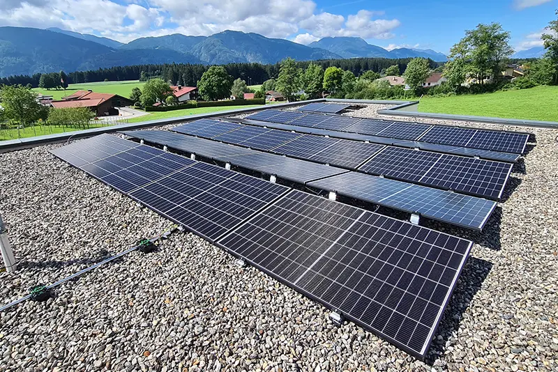 PV-Anlage auf einem Flachdach